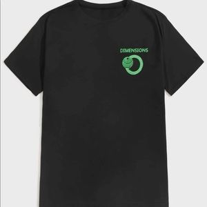 NEW WITH TAGS - ROMWE MENS GRAPHIC TEE - MENS MEDIUM BLACK T-SHIRT